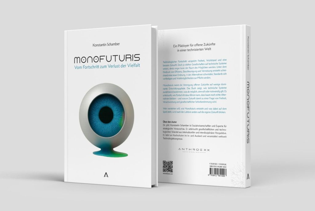 Buchcover mit futuristischem Design
